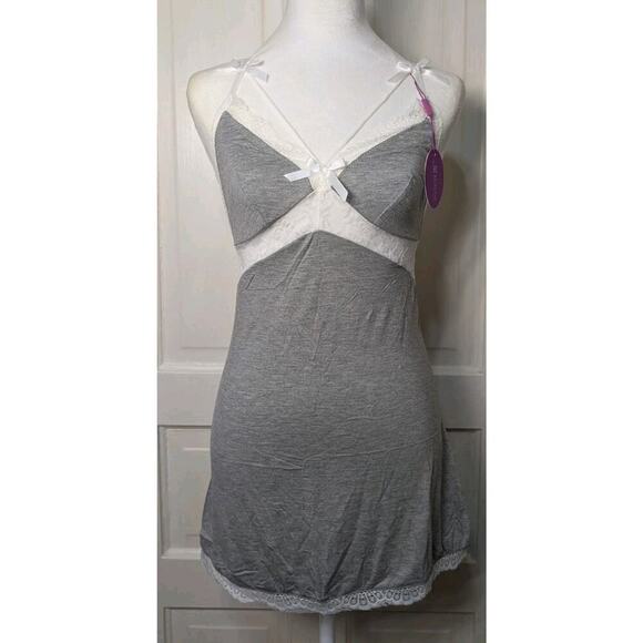 Avidlove Other - Avidlove Lace Feminine Babydoll Nightgown Grey Bow Small (792)